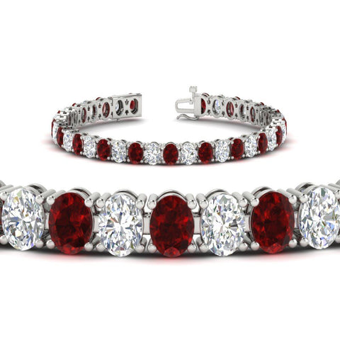 18 Ct. Oval Shaped Basket Tennis Bracelet