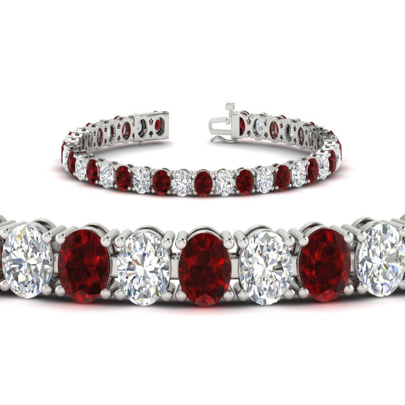 18 Ct. Oval Shaped Basket Tennis Bracelet