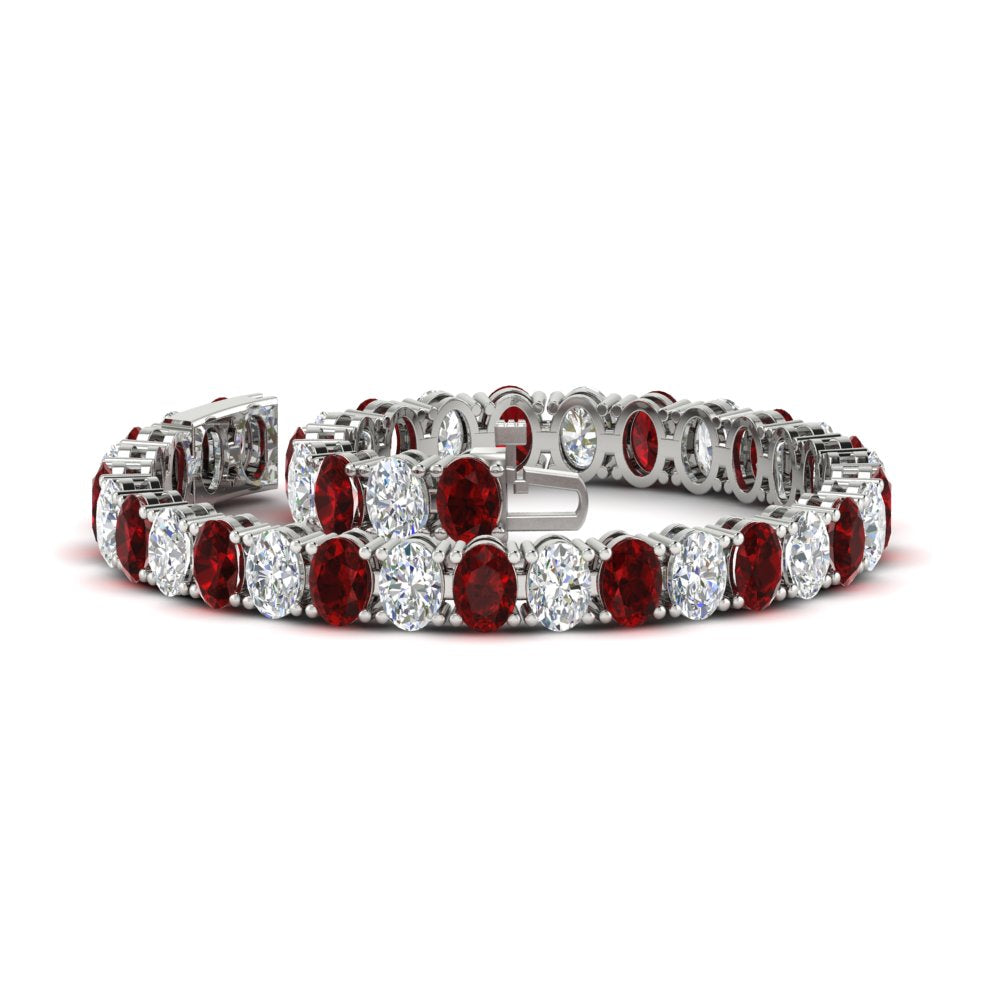 18 Ct. Oval Shaped Basket Tennis Bracelet