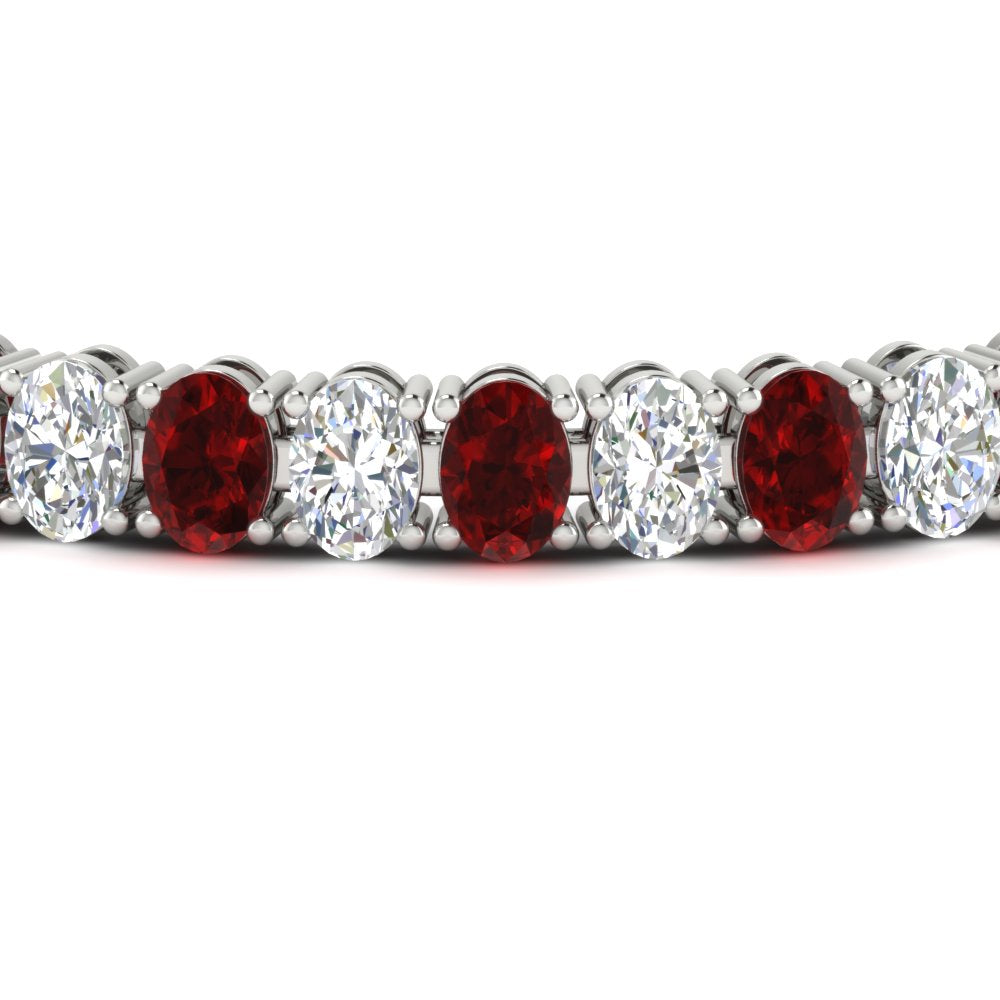 18 Ct. Oval Shaped Basket Tennis Bracelet