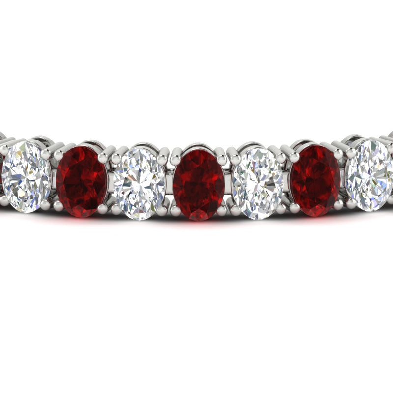 18 Ct. Oval Shaped Basket Tennis Bracelet