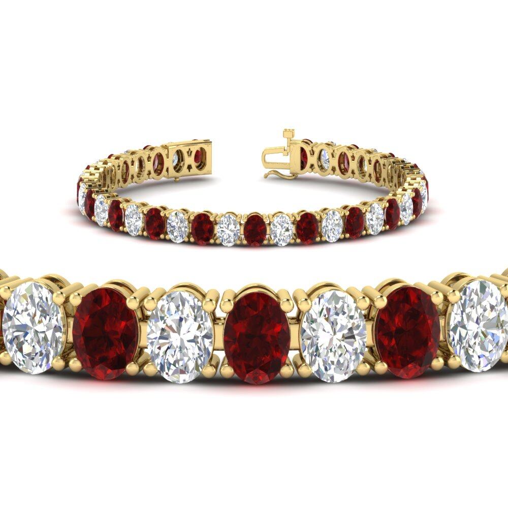 18 Ct. Oval Shaped Basket Tennis Bracelet