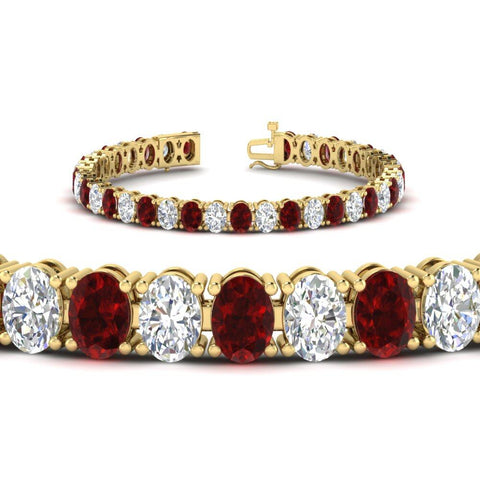 18 Ct. Oval Shaped Basket Tennis Bracelet