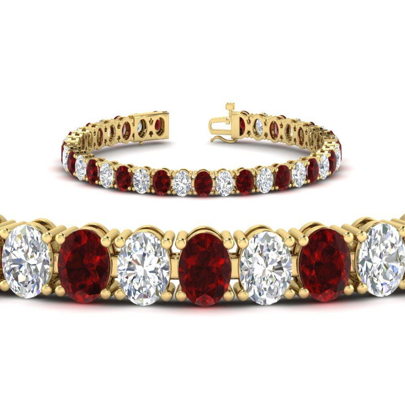 18 Ct. Oval Shaped Basket Tennis Bracelet