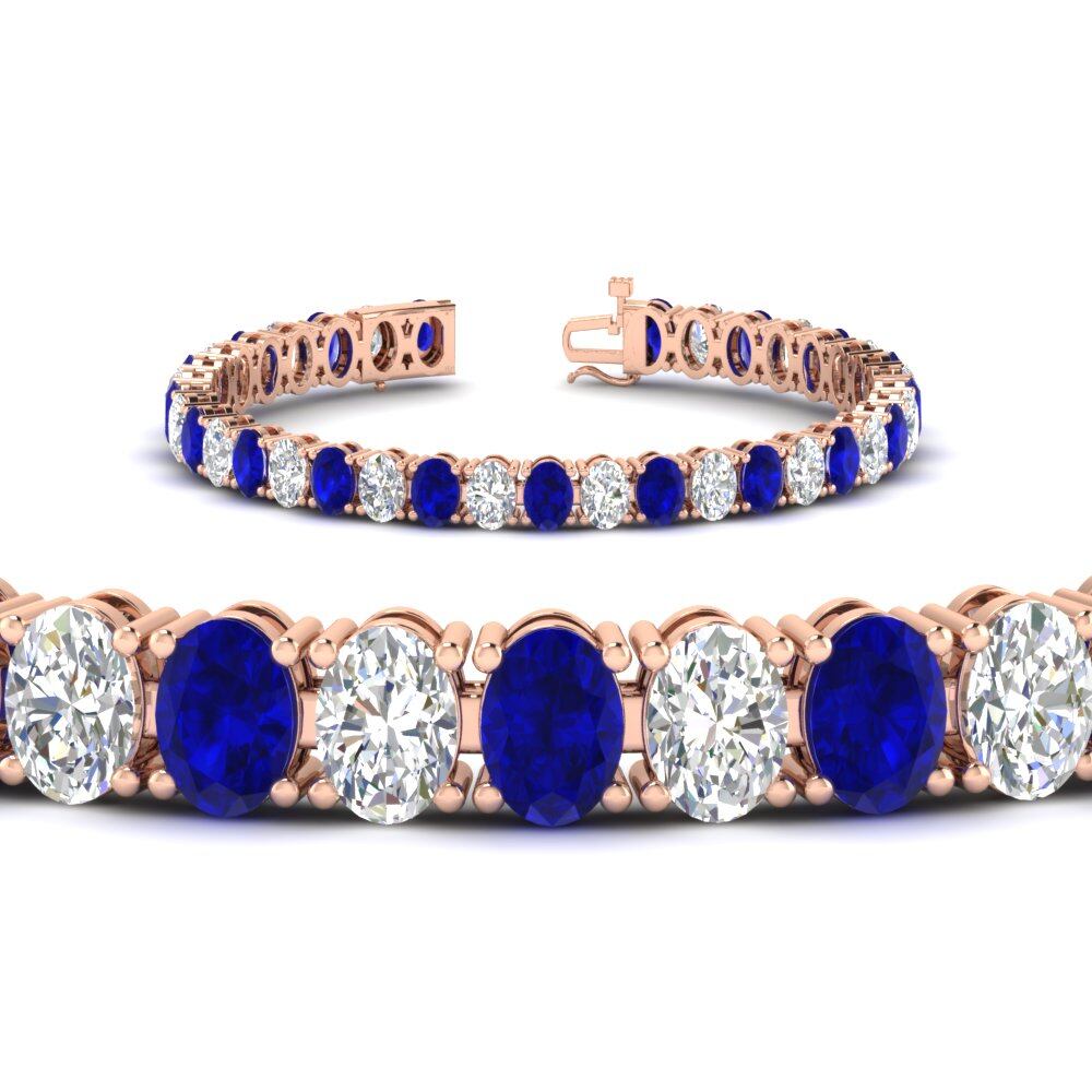 18 Ct. Oval Shaped Basket Tennis Bracelet