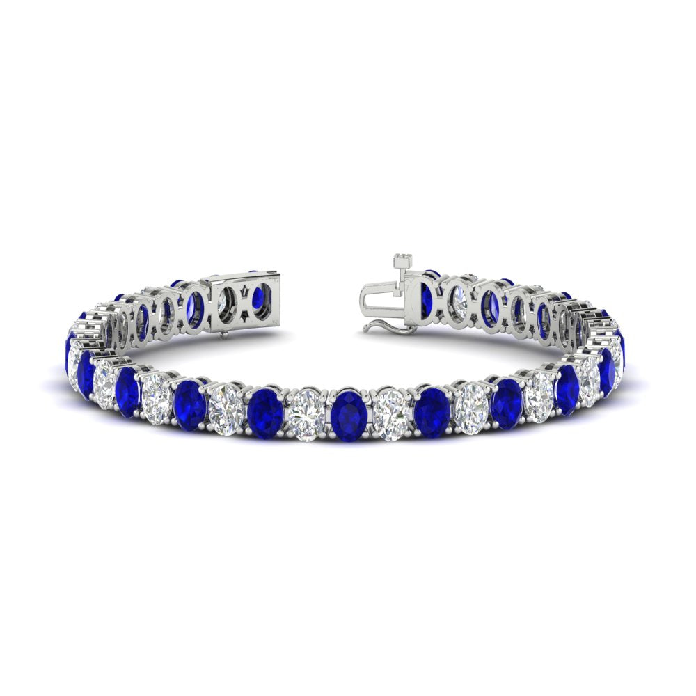 18 Ct. Oval Shaped Basket Tennis Bracelet