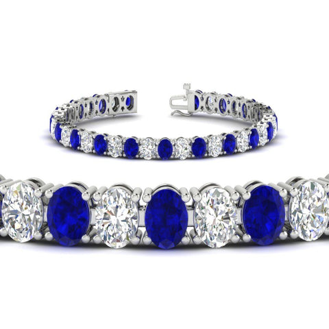 18 Ct. Oval Shaped Basket Tennis Bracelet