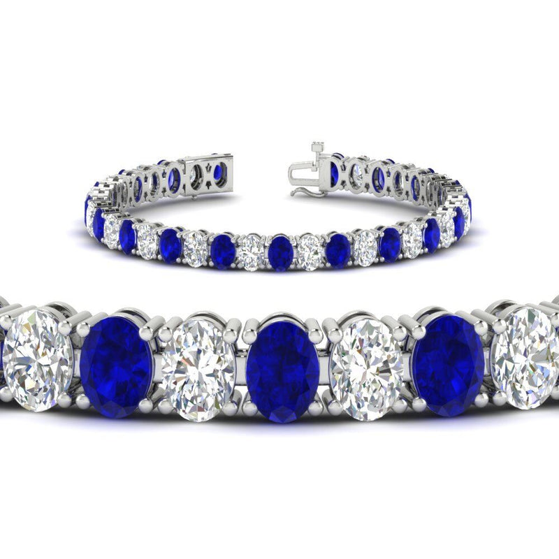 18 Ct. Oval Shaped Basket Tennis Bracelet