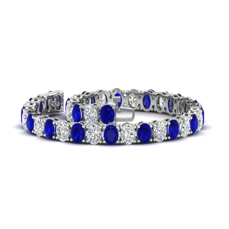 18 Ct. Oval Shaped Basket Tennis Bracelet