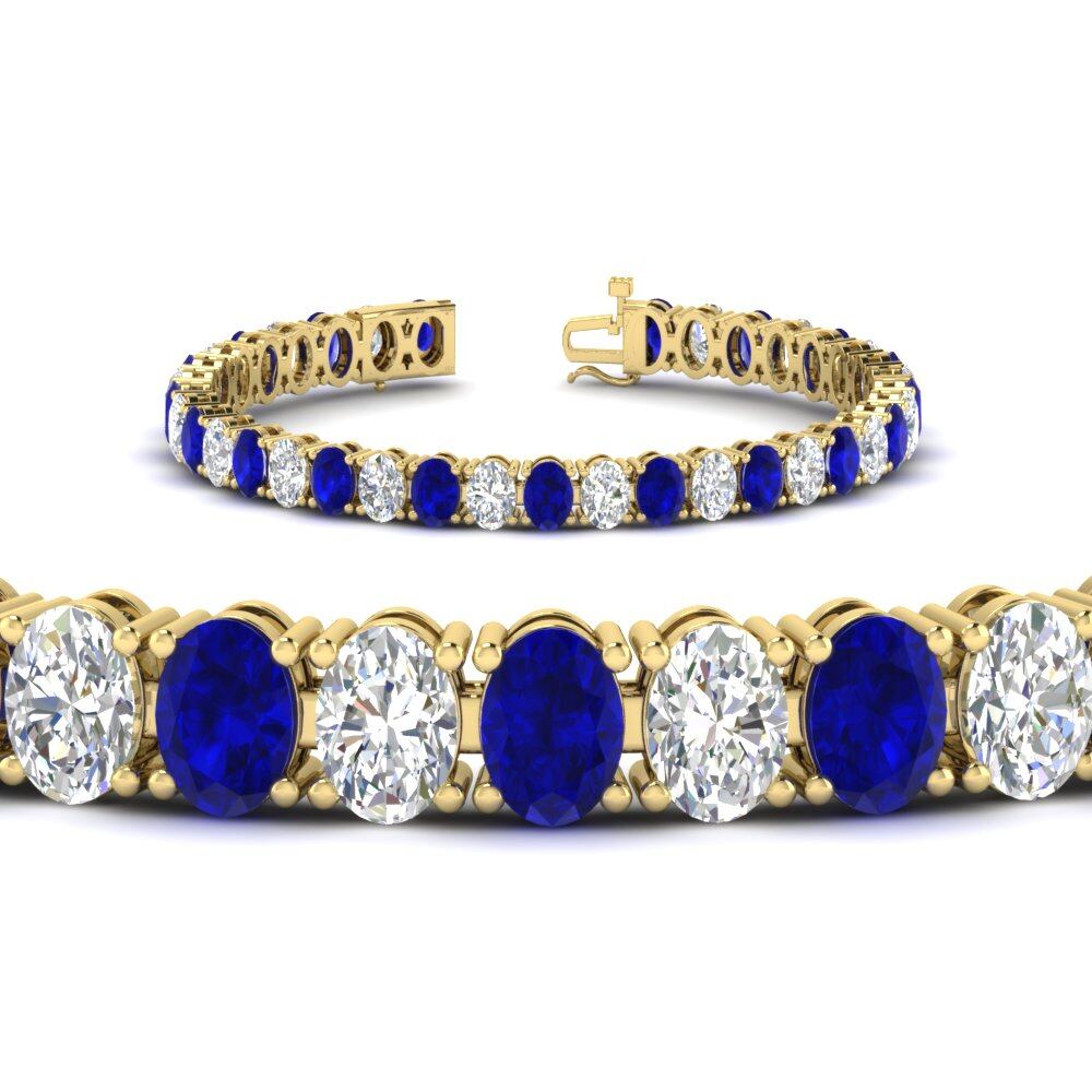 18 Ct. Oval Shaped Basket Tennis Bracelet