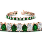 Load image into Gallery viewer, 18-ct-pear-cut-basket-tennis-bracelet
