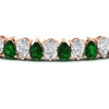 Load image into Gallery viewer, 18-ct-pear-cut-basket-tennis-bracelet