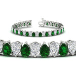 Load image into Gallery viewer, 18 Ct Pear Cut Basket Tennis Bracelet
