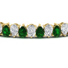 Load image into Gallery viewer, 18 Ct Pear Cut Basket Tennis Bracelet