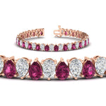 Load image into Gallery viewer, 18 Ct Pear Cut Basket Tennis Bracelet
