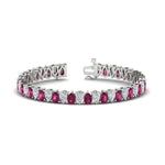 Load image into Gallery viewer, 18 Ct Pear Cut Basket Tennis Bracelet
