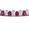 Load image into Gallery viewer, 18 Ct Pear Cut Basket Tennis Bracelet