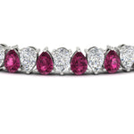 Load image into Gallery viewer, 18 Ct Pear Cut Basket Tennis Bracelet

