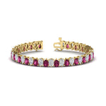 Load image into Gallery viewer, 18 Ct Pear Cut Basket Tennis Bracelet
