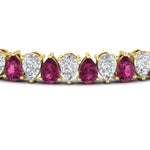 Load image into Gallery viewer, 18 Ct Pear Cut Basket Tennis Bracelet
