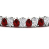 Load image into Gallery viewer, 18 Ct Pear Cut Basket Tennis Bracelet