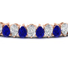 Load image into Gallery viewer, 18 Ct Pear Cut Basket Tennis Bracelet