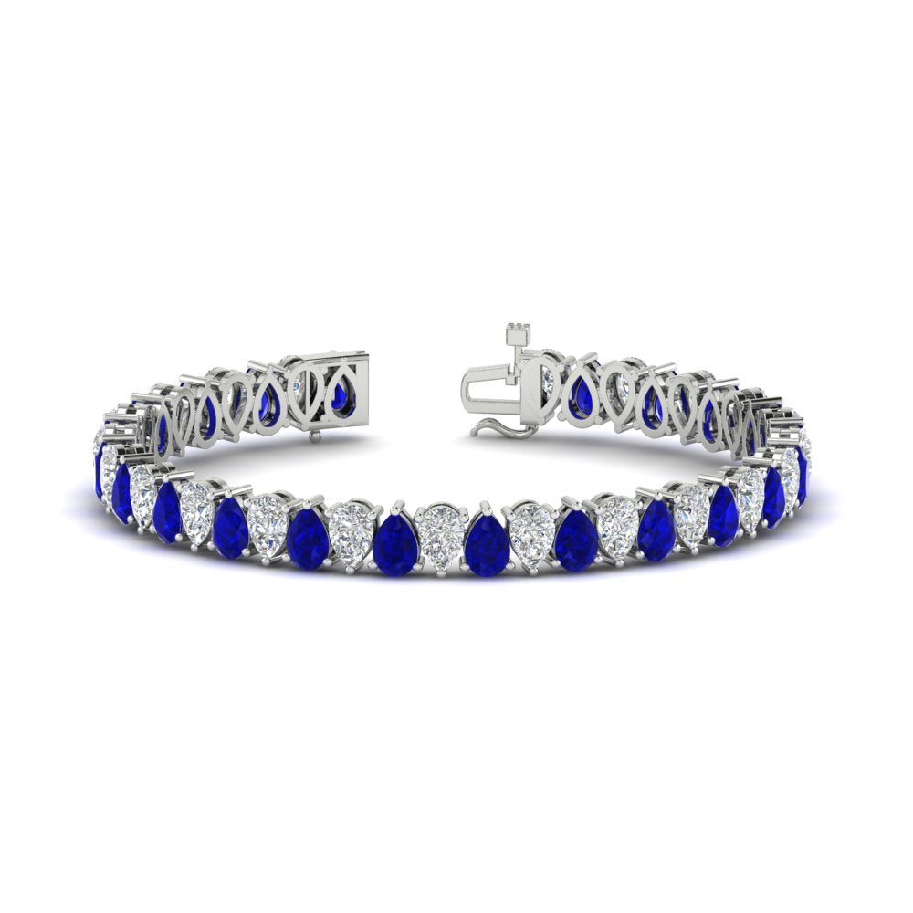 18 Ct Pear Cut Basket Tennis Bracelet