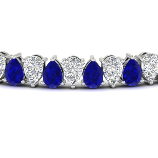 18 Ct Pear Cut Basket Tennis Bracelet