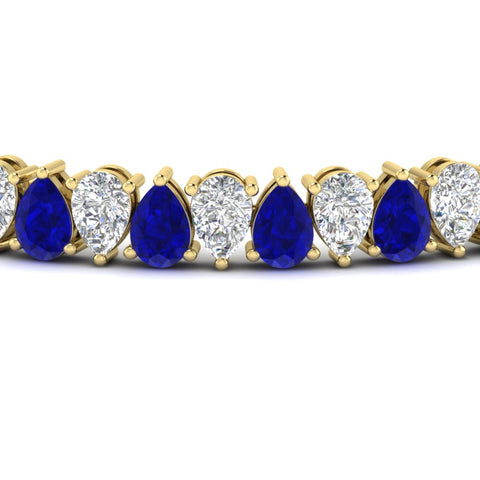 18 Ct Pear Cut Basket Tennis Bracelet