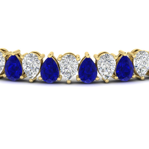 18 Ct Pear Cut Basket Tennis Bracelet