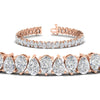 Load image into Gallery viewer, 18 Ct Pear Cut Basket Tennis Bracelet