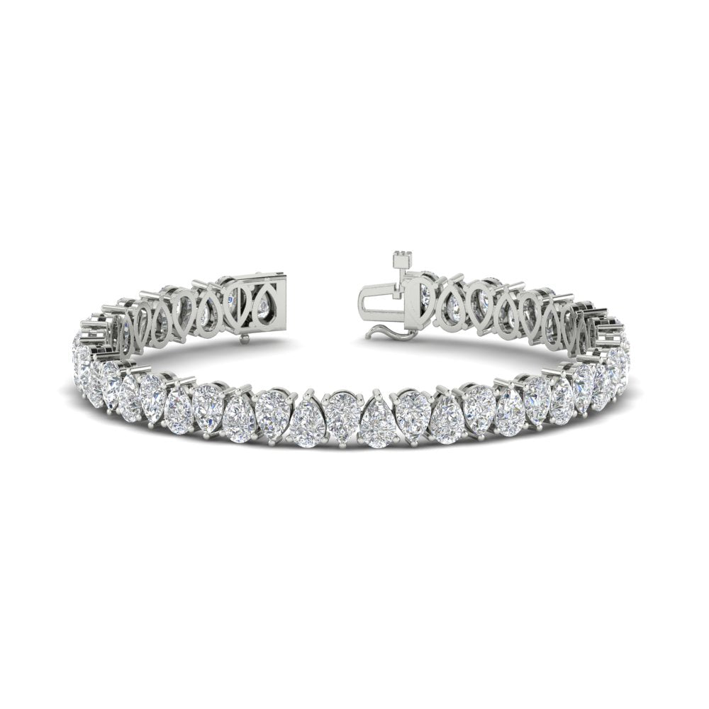 18 Ct Pear Cut Basket Tennis Bracelet
