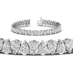 Load image into Gallery viewer, 18 Ct Pear Cut Basket Tennis Bracelet
