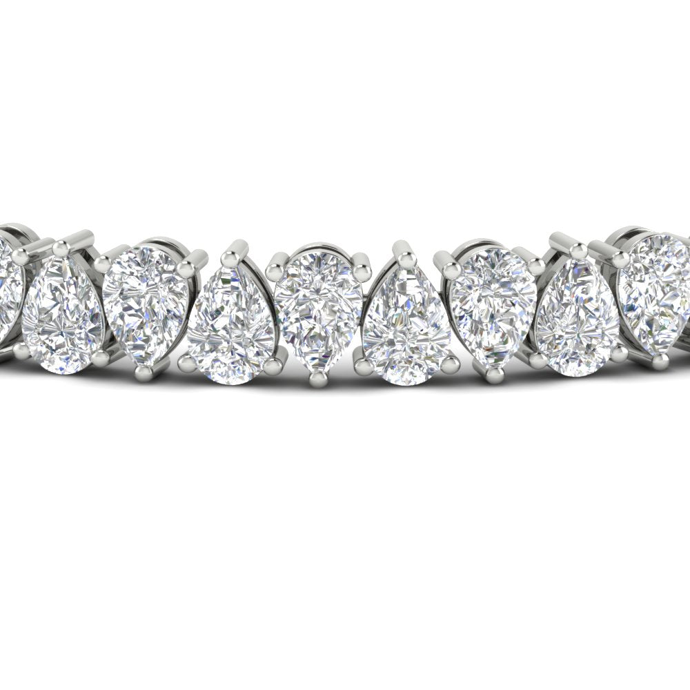 18 Ct Pear Cut Basket Tennis Bracelet