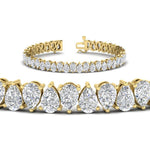 Load image into Gallery viewer, 18 Ct Pear Cut Basket Tennis Bracelet
