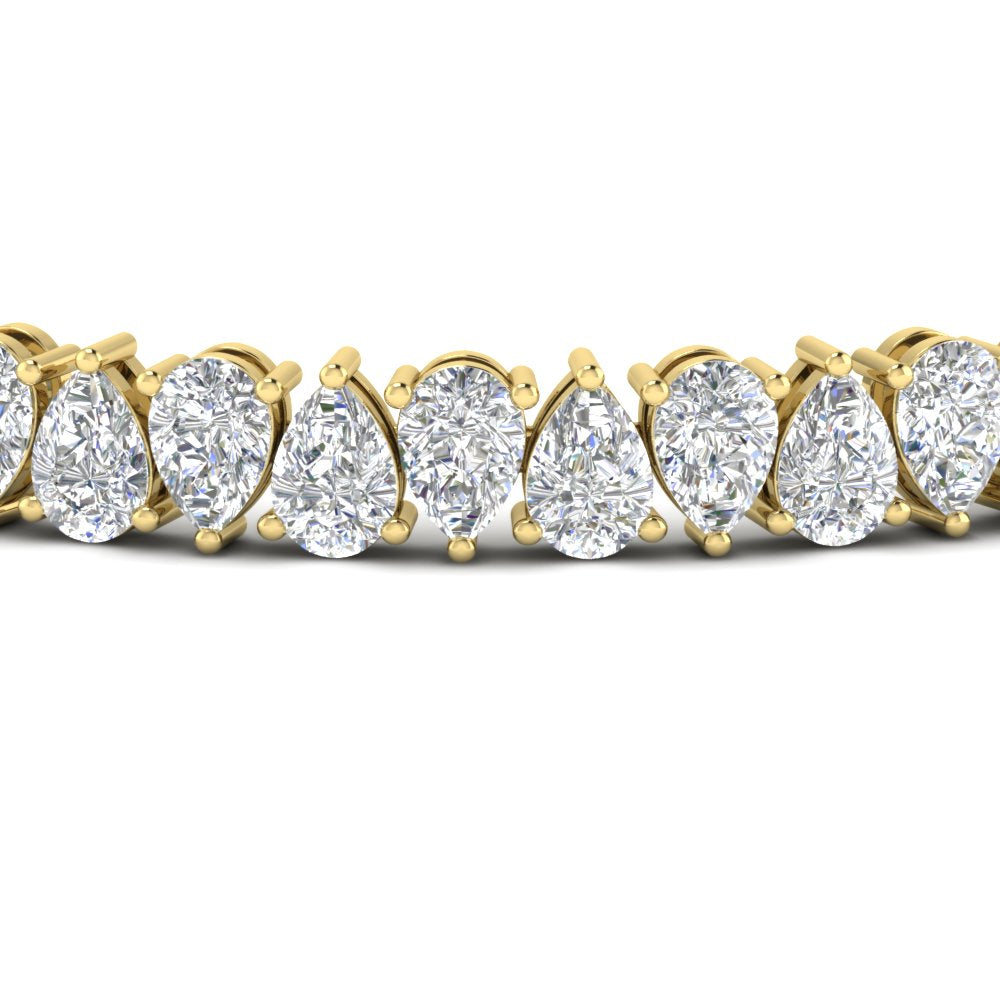 18 Ct Pear Cut Basket Tennis Bracelet