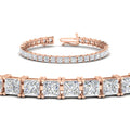 Thumbnail 1 - 18-ct.-princess-cut-basket-tennis-bracelet-in-rose-gold-FDBRC10450PRANGLE2-18.00CT-NL-RG_ad8b964b-3d97-4f80-9058-b8291b2c4742