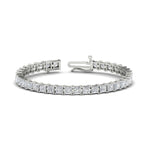 Load image into Gallery viewer, 18 Ct Princess Cut Basket Tennis Bracelet
