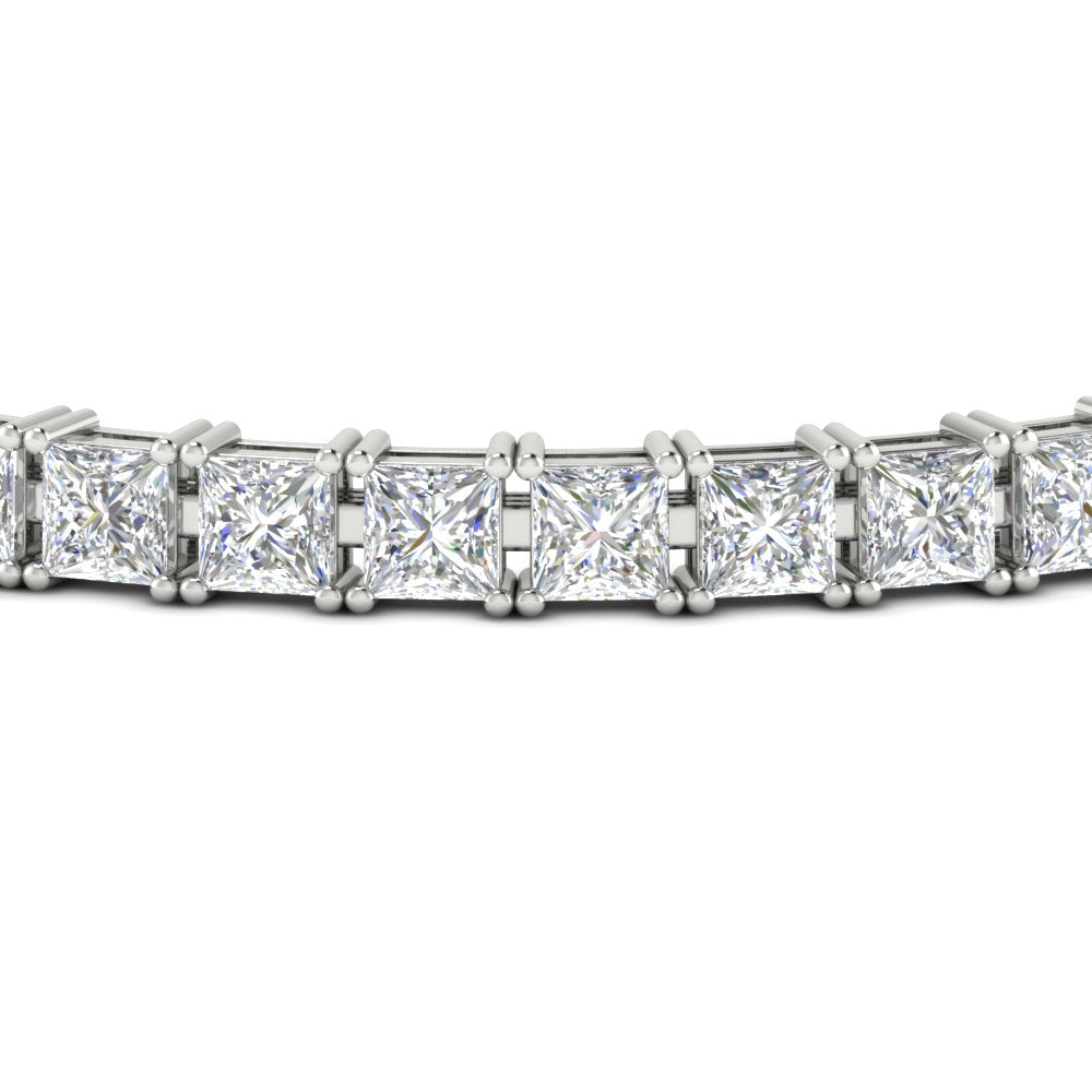 18 Ct Princess Cut Basket Tennis Bracelet