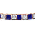 Load image into Gallery viewer, 18 Ct Princess Cut Basket Tennis Bracelet
