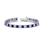 Load image into Gallery viewer, 18 Ct Princess Cut Basket Tennis Bracelet
