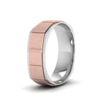 Load image into Gallery viewer, 2 Tone Gold Texture Square Band Ring
