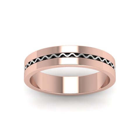 Mens Wave Comfort Fit Wedding Ring