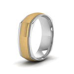 Load image into Gallery viewer, Two Tone Milgrain Square Mens Band Ring
