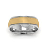 Load image into Gallery viewer, Two Tone Milgrain Square Mens Band Ring