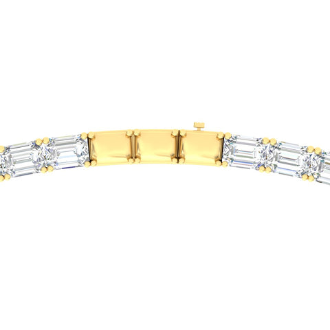 Emerald Cut Diamond Tennis Necklace