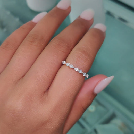 East West Pear Eternity Band