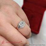 Load image into Gallery viewer, 3 Stone Trapezoid Engagement Ring
