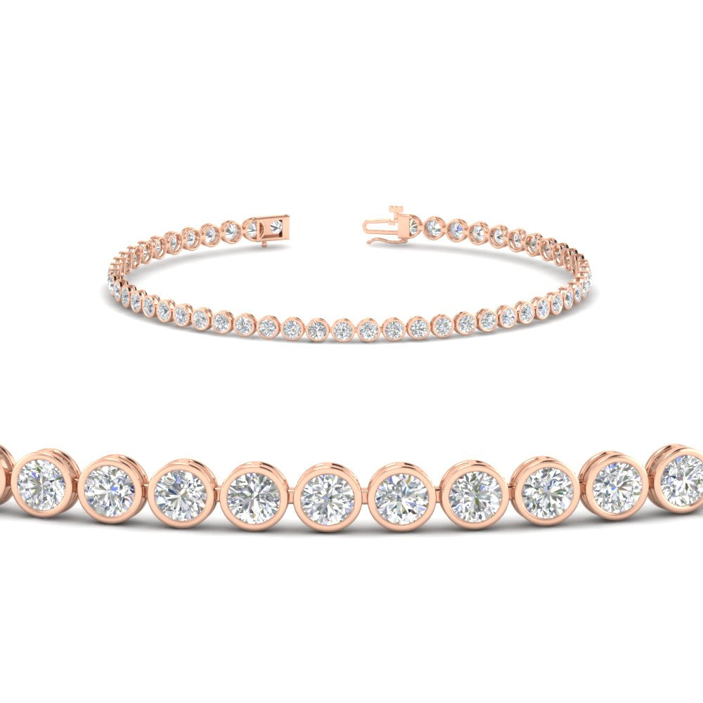 2.70 Ct. Diamond Bezel Set Tennis Bracelet