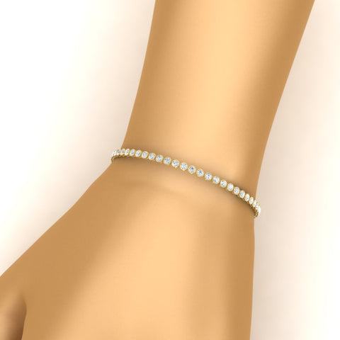 2.70 Ct. Diamond Bezel Set Tennis Bracelet